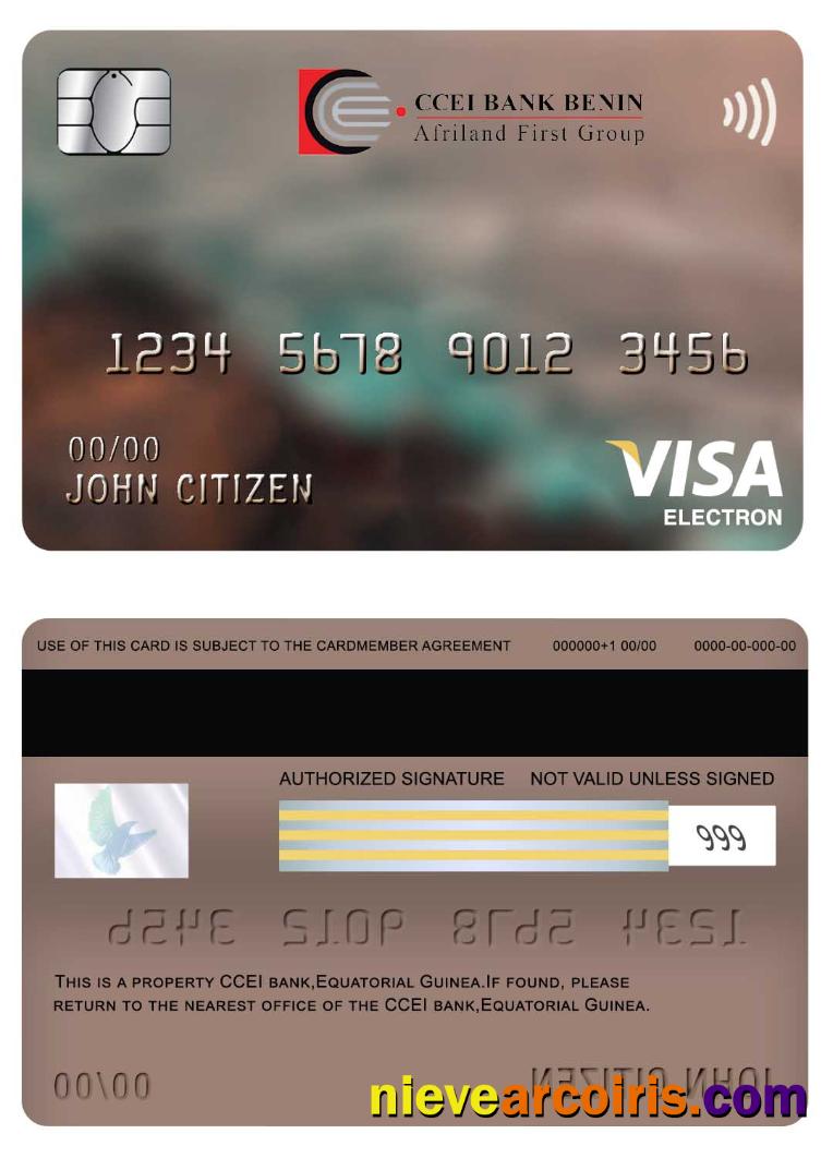 Equatorial Guinea CCEI bank visa electron card